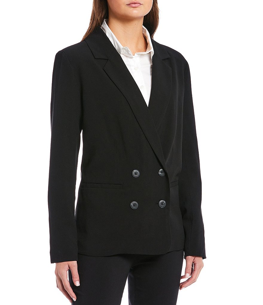 Takara Suit Separates Notch Collar Double Breasted Blazer Jacket ...