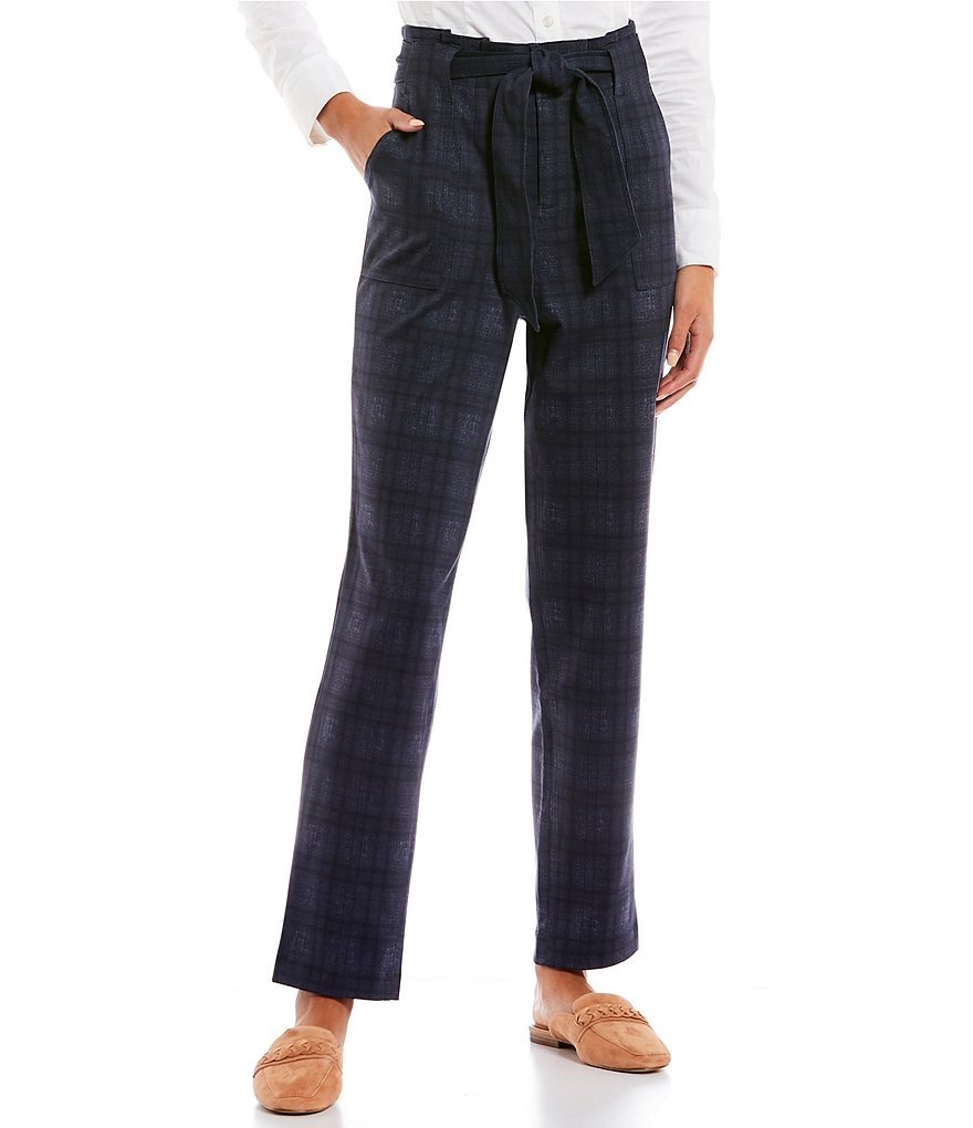 Plaid 2024 ponte pants