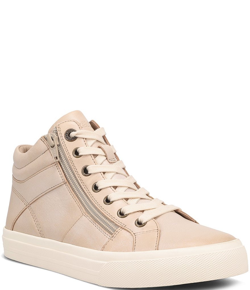 Taos Winner selling Leather High Top Zip Sneaker Size 8