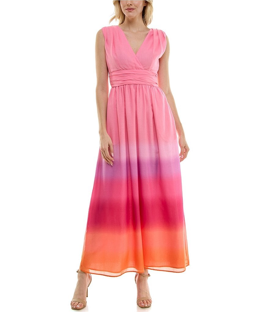 Shops surplice wrap self tie maxi dress