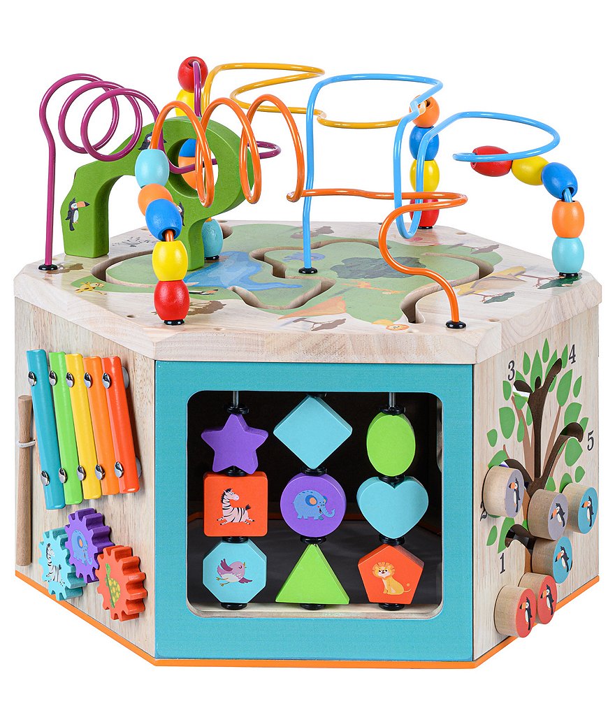 Teamson Kids Preschool Play Lab 7-in-1 Large Wooden Activity Station ...