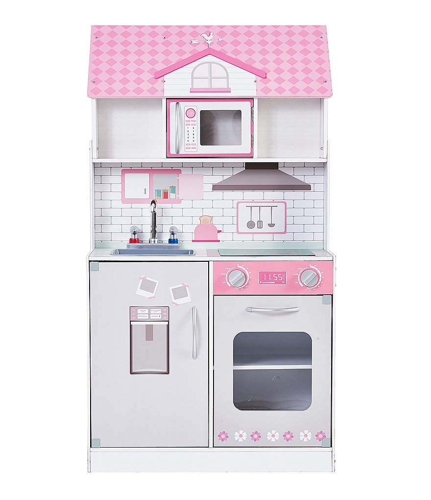 Pink Gourmet Kitchen, Dollhouse Cooking Furniture