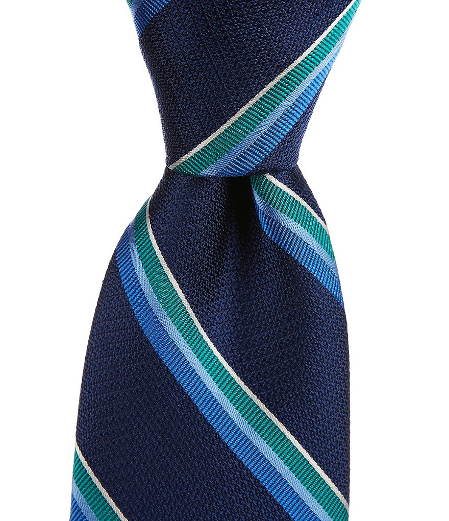 Ted Baker London Traditional 3 1/8#double; Geffry Stripe Silk Tie