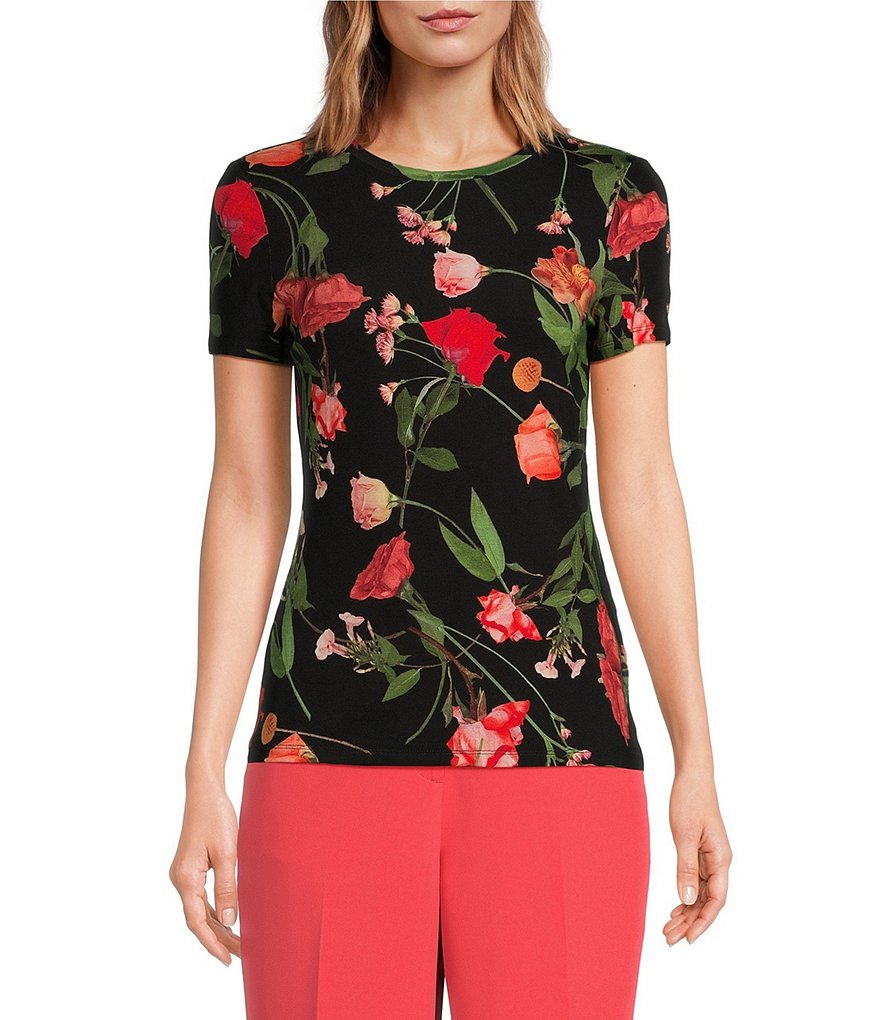 NWT Ted Baker Abyiaah Botanical fashion Print Fitted Top Size 6