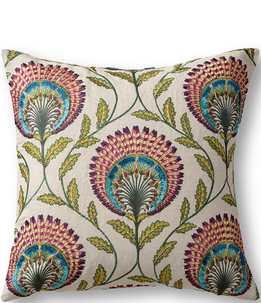 The Art of Home from Ann Gish Tavus Embroidered Square Pillow | Dillard's