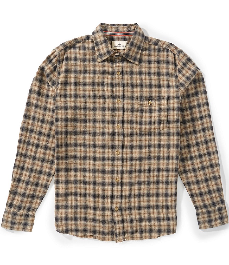 The Normal Brand Hudson Double Brushed Flannel Long Sleeve Woven Shirt
