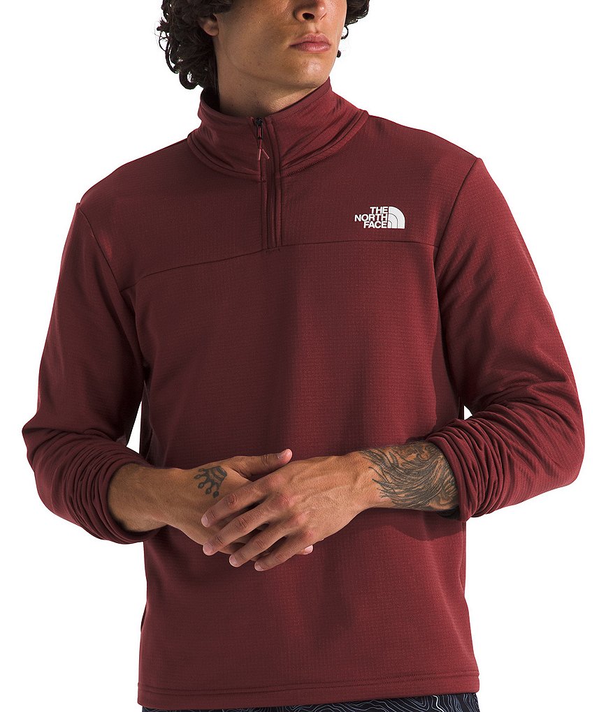 The North Face Cedar Trail Grid Long Sleeve 1/4 Zip Fleece