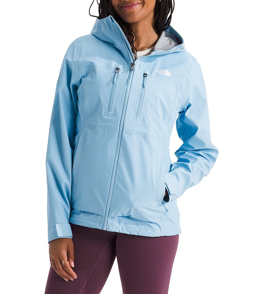 The North Face Women's Hidden Zip Rain Jacket Long Sleeve Olive Teal Size M hot