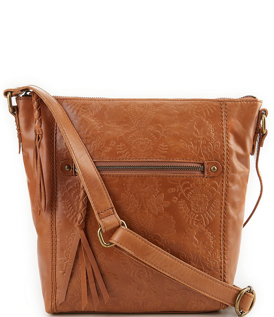 The Sak Ashland Floral Embossed Leather Crossbody Bag | Dillard's