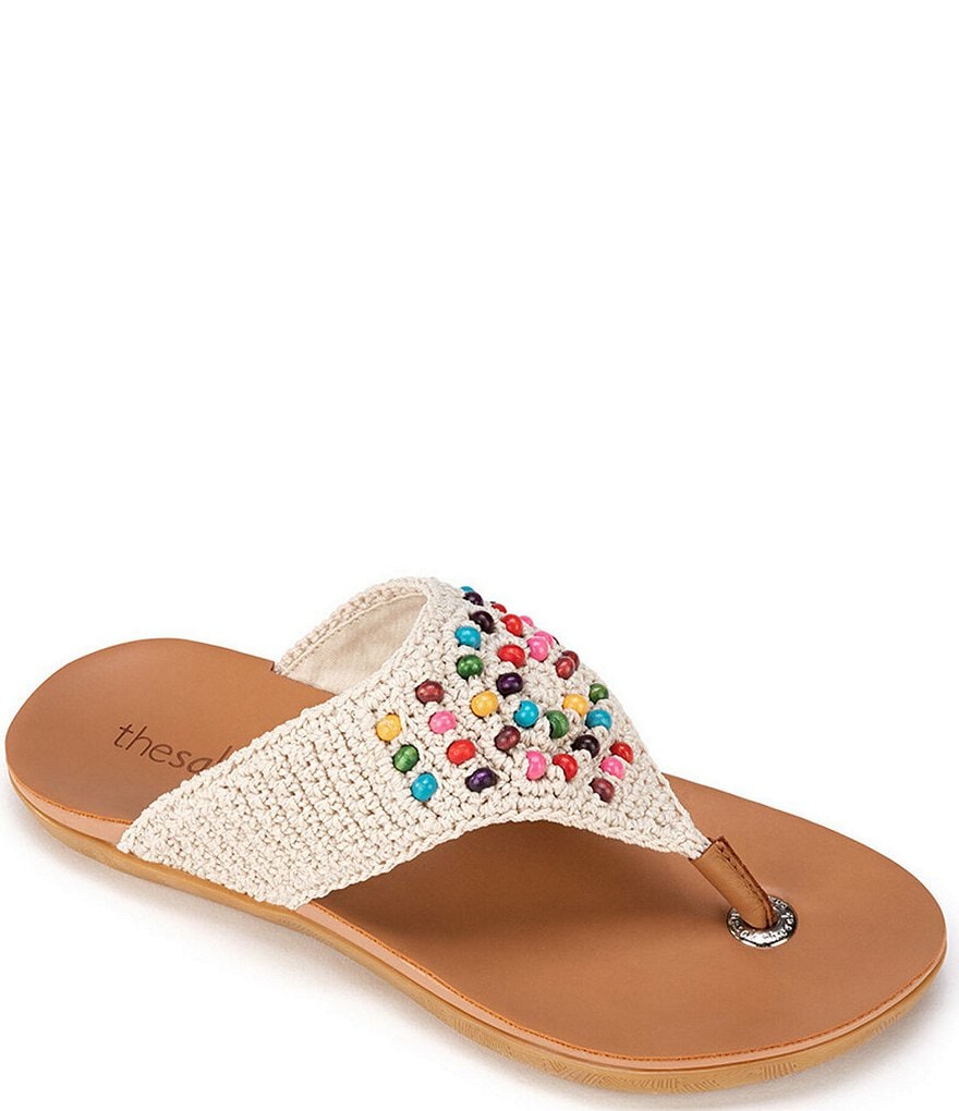 The Sak Shana Rainbow Beaded Crochet Thong Sandals | Dillard's