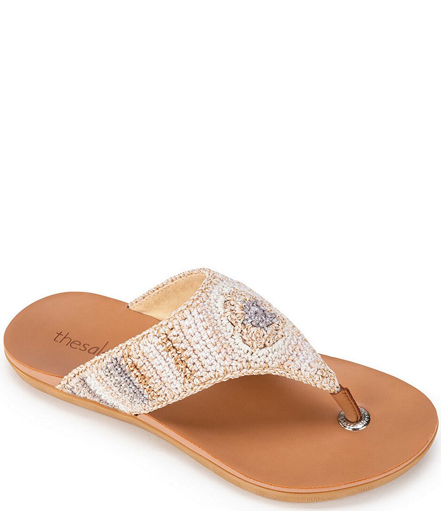 The Sak Shana Striped Crochet Thong Sandals | Dillard's