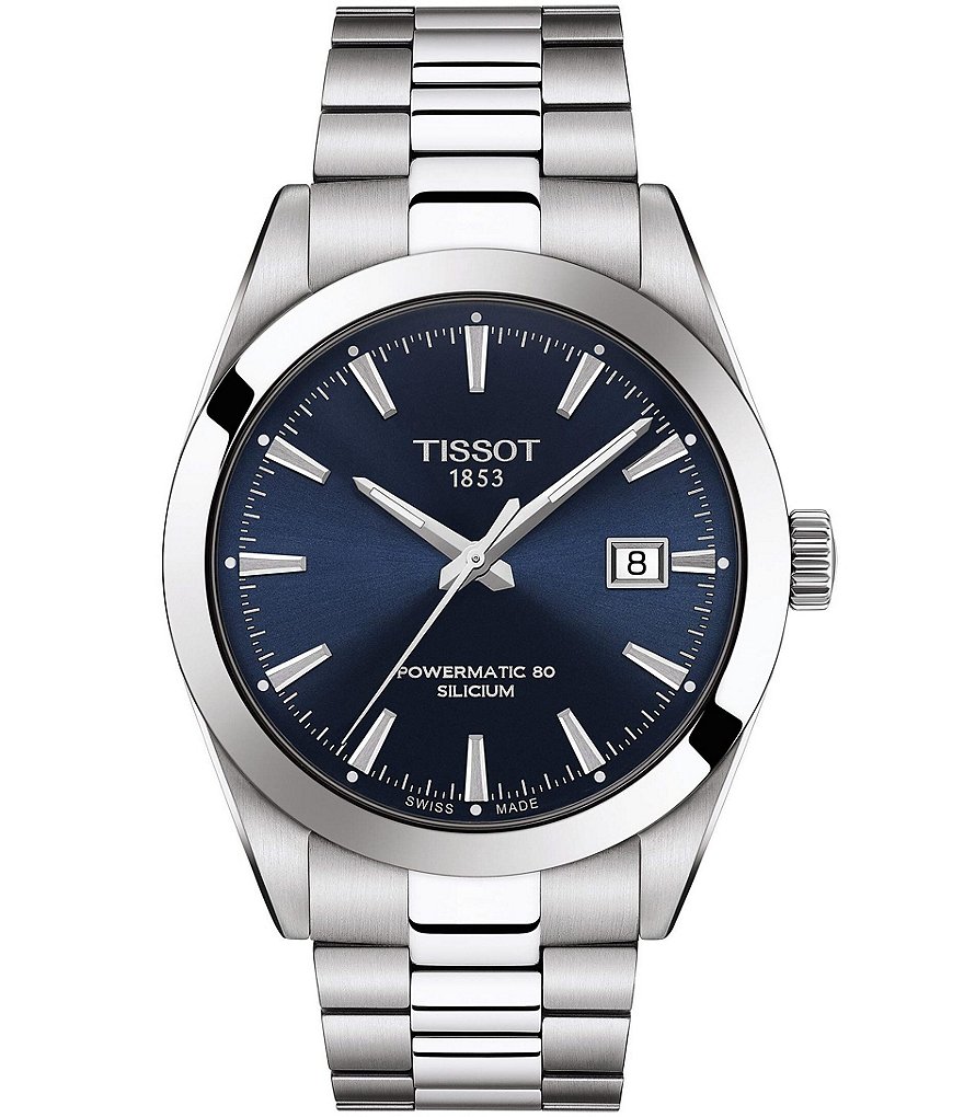 Tissot Gentleman Powermatic 80 Silicium Stainless Steel Watch | Dillard's