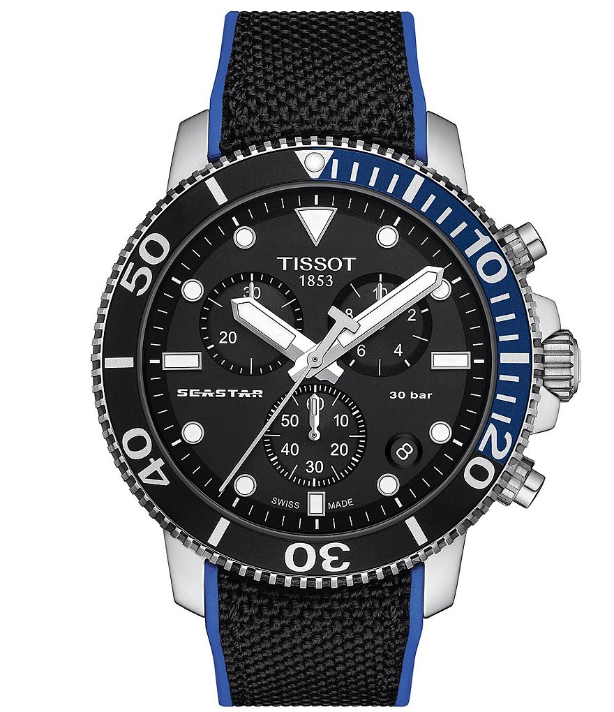 Tissot Men's Seastar 1000 Quartz Chronograph Grey Strap Tissot Men's Seastar 1000 Quartz Chronograph Grey Strap