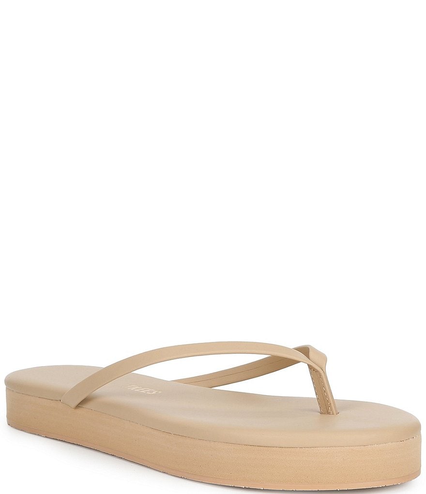 TKEES Lily Leather Platform Flip Flops | Dillard's
