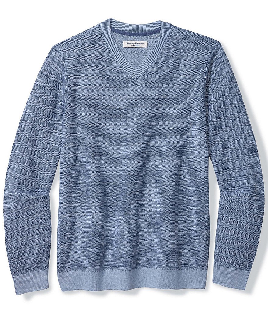 Tommy Bahama Isidro Pullover Sweater V-Neck Long deals Sleeve Classic Fit X-Large $135