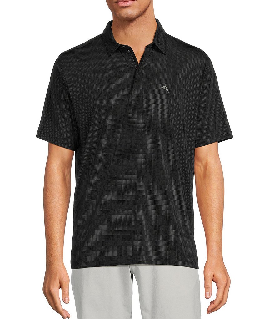 TOMMY purchases BAHAMA Mens Palm Coast IslandZone Polo in Jet black size Medium