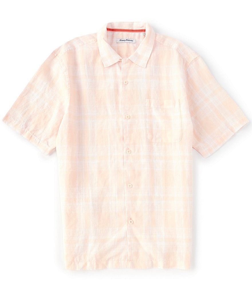 Tommy Bahama Laurel Canyon Plaid Linen Short Sleeve Woven Shirt | Dillard's