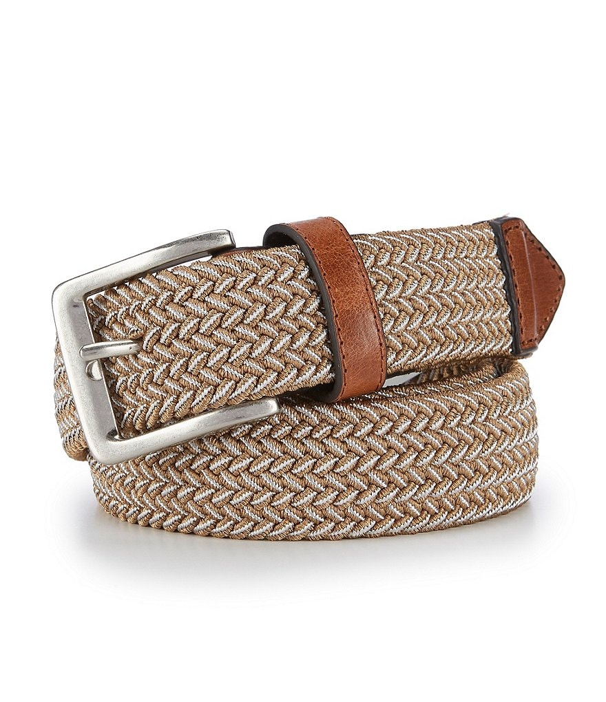 Men's Burnished Handlaced Braided Belt (Pack of 2) by Tommy