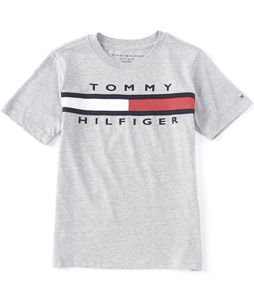Big Flag T-Shirt Signature Short-Sleeve Tommy Boys | 8-20 Dillard\'s Hilfiger