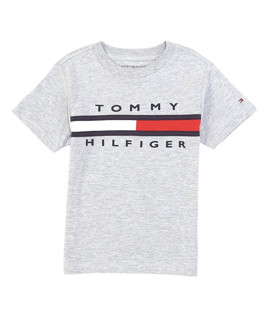 Boys Short-Sleeve Hilfiger Dillard\'s 2T-7 | Little Signature Tommy Flag T-Shirt