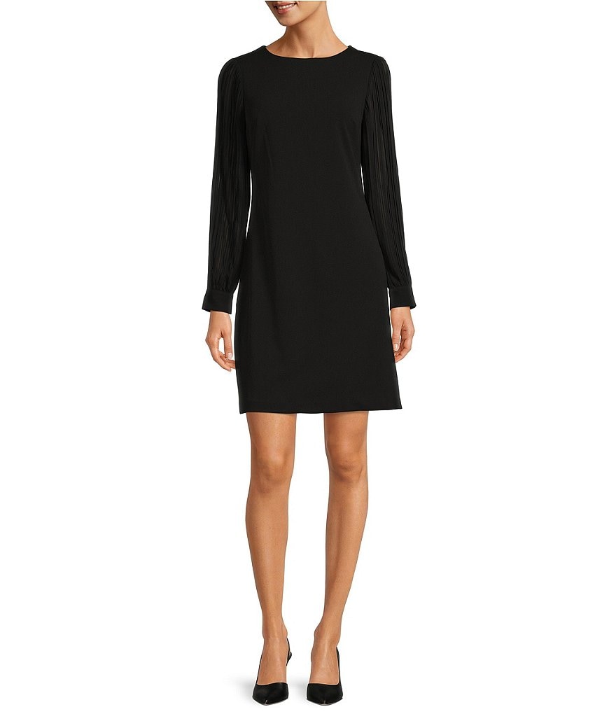 Tommy Hilfiger Round Neck Long Sleeve Sheath Dress | Dillard's