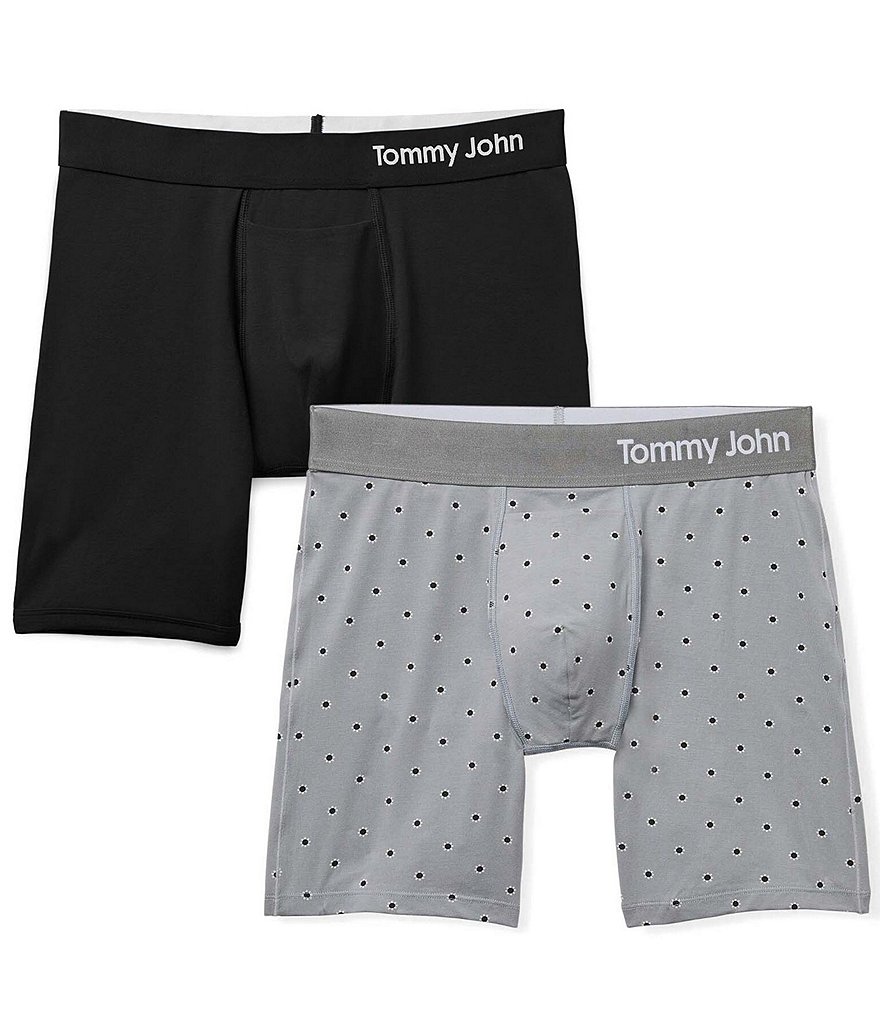 Cool Cotton Long Leg Boxer Brief Black 2XL by Tommy John