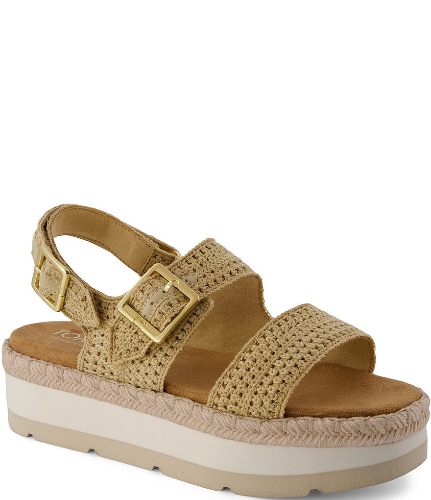TOMS Giana Crochet Espadrille Platform Sandals | Dillard's