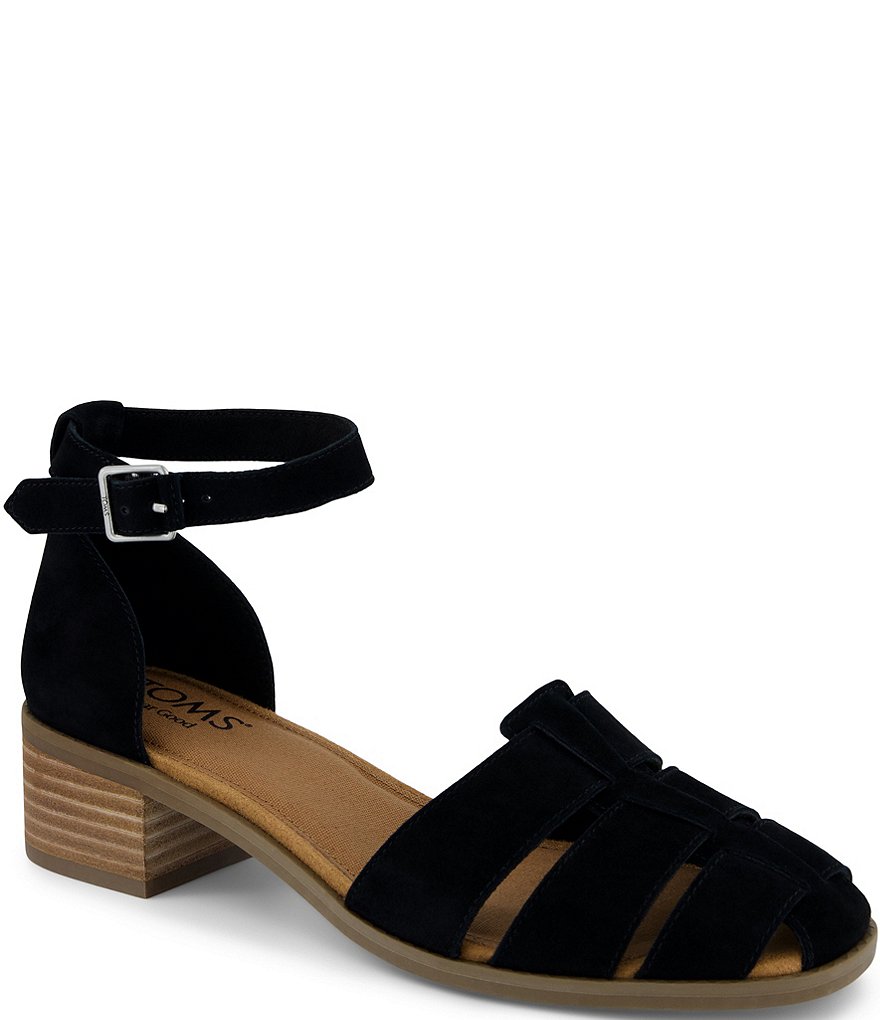 Tom ★ TOMS Jaclyn Suede Block Heel Fisherman Pumps | Dillard's