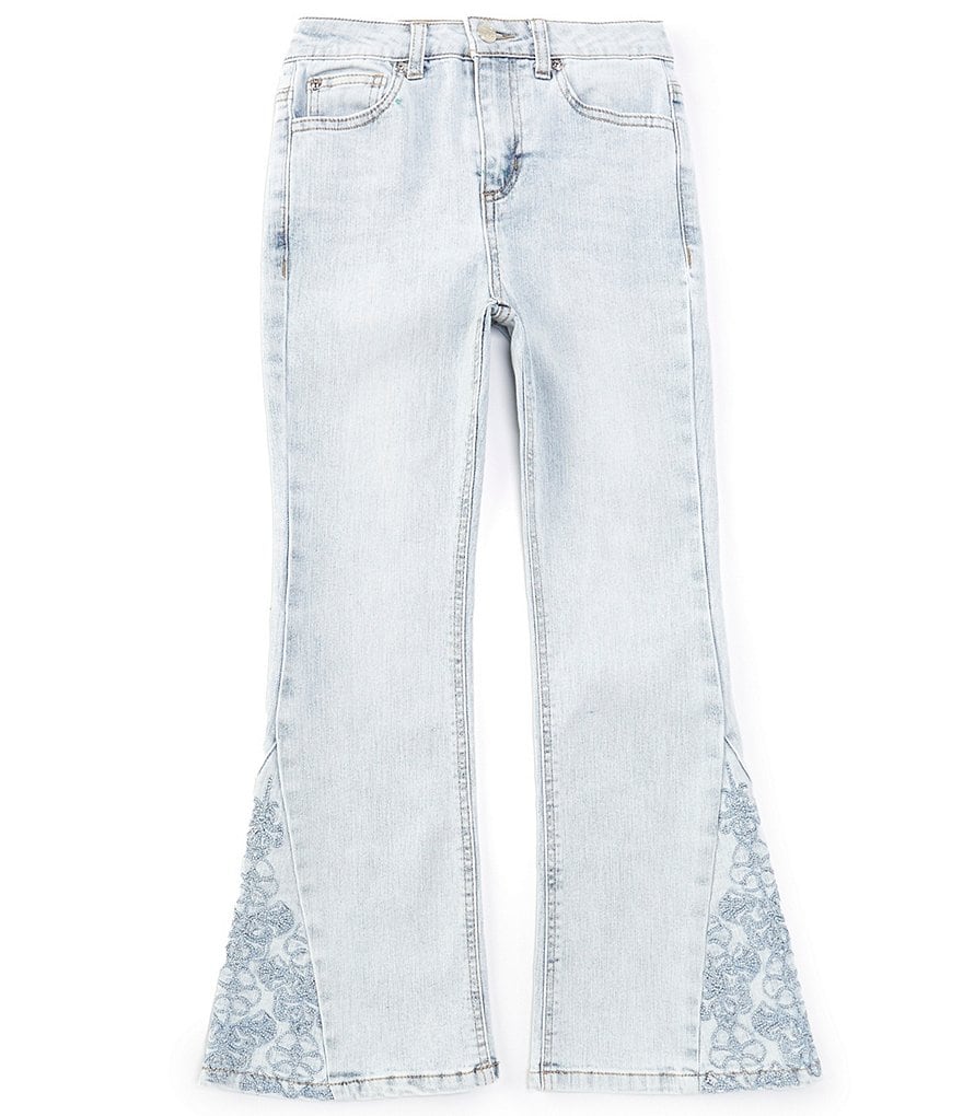 Shadow Hem High Rise Distressed Straight Leg