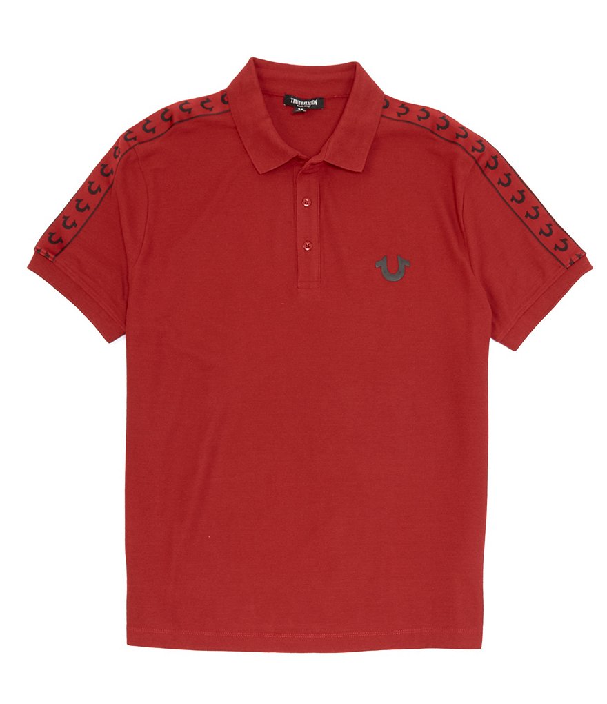 True Religion Damask Short Sleeve Polo Shirt | Dillard's