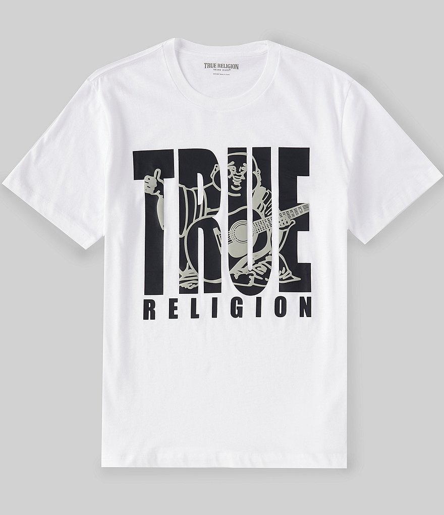 True Religion Short Sleeve Buddha Tee Men's T Shirt Black : XL
