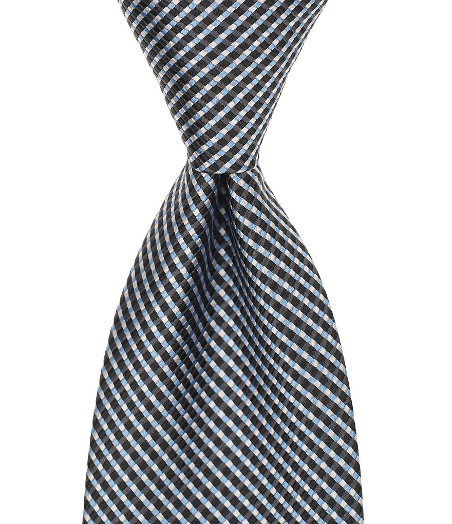 Porter Micro Grid Traditional Silk Blend Tie