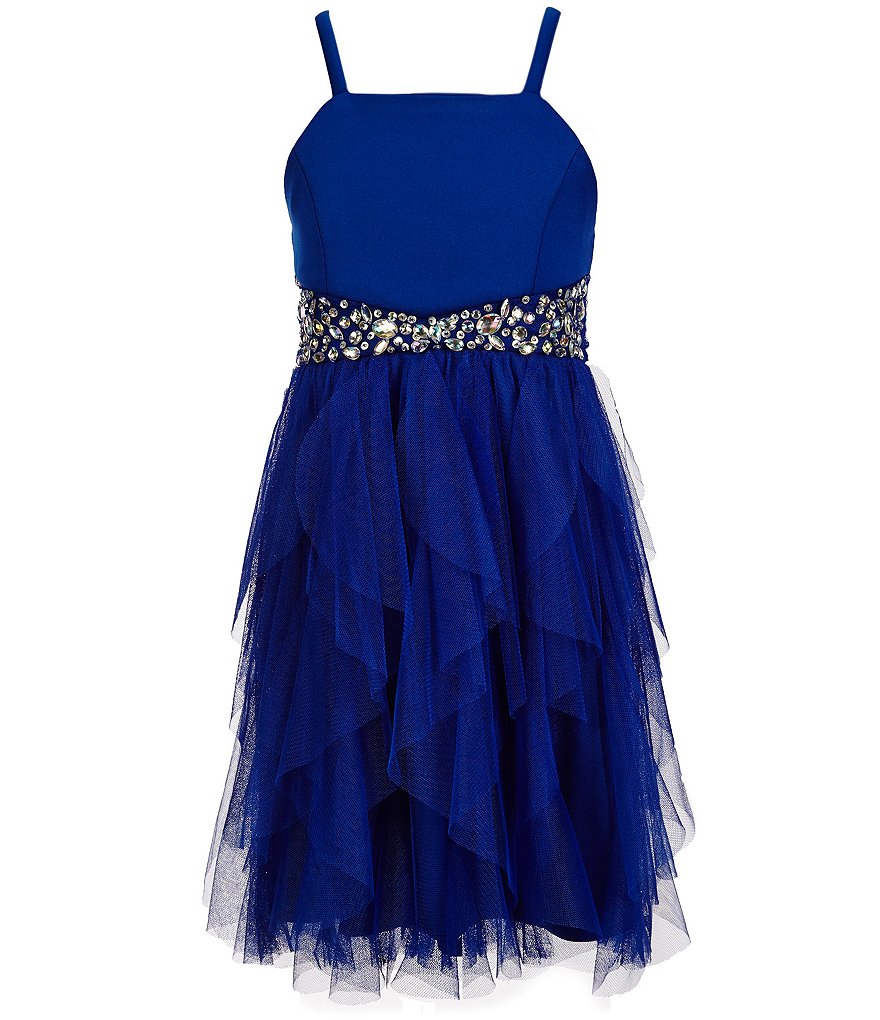 Tween Diva Big Girls 7-16 Scuba Beaded Dress | Dillards