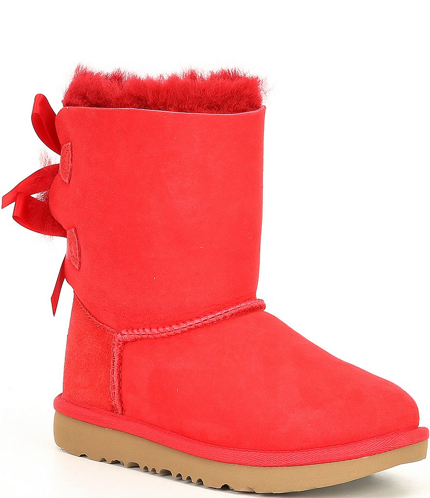 red uggs with red and white bow