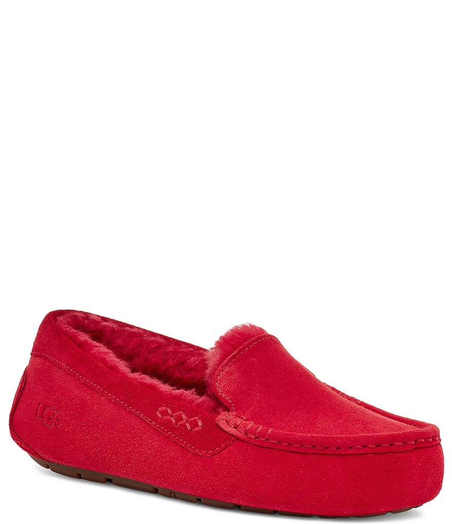 UGG Ansley Water Resistant Suede Wool Lined Slippers | Dillard's