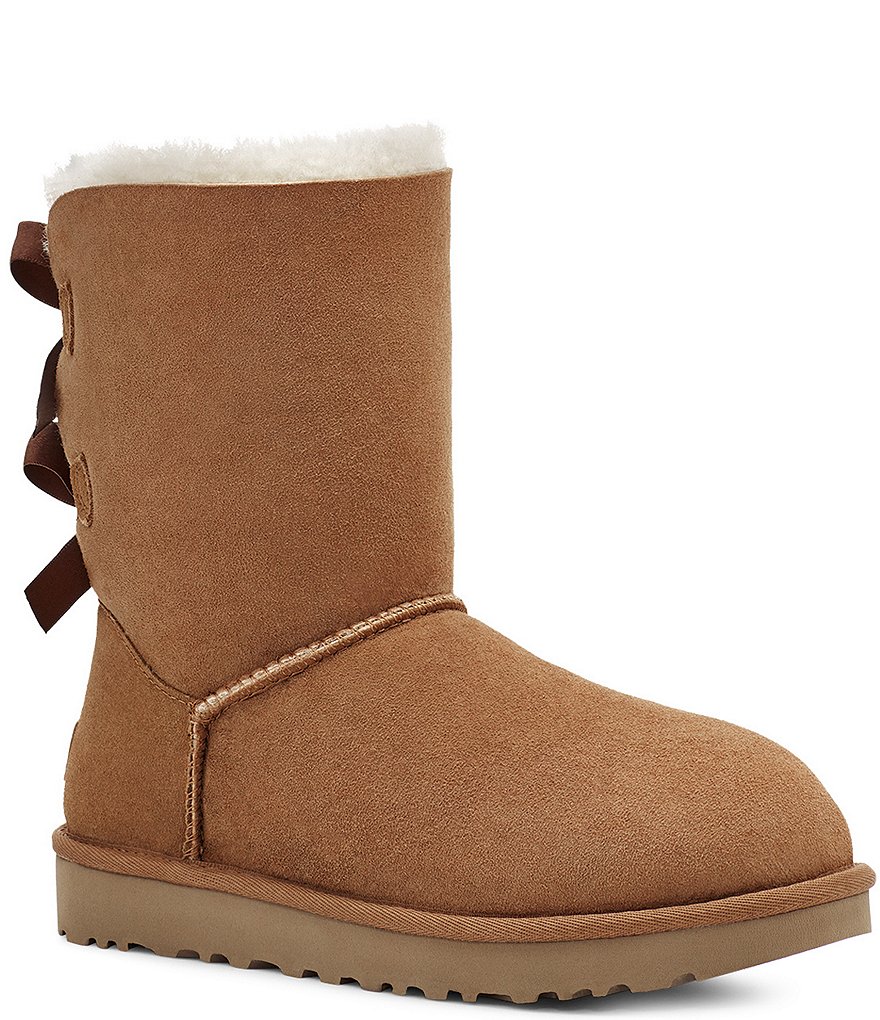 UGG Bailey Suede Bow II Water-Repellent Boots