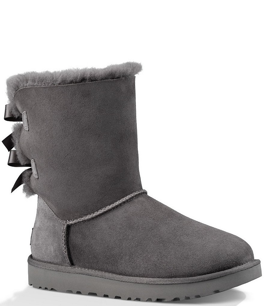 gray ugg boots with bows
