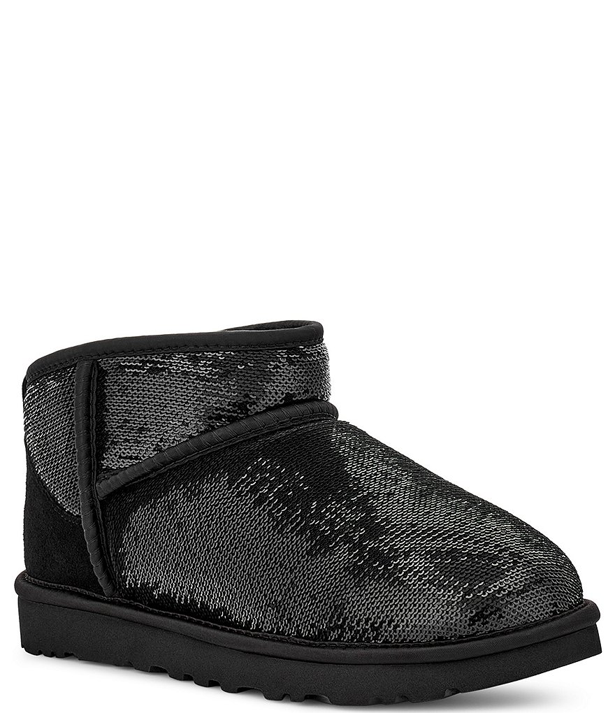 UGG Classic Ultra Mini Mirror Ball Sequin Cold Weather Booties