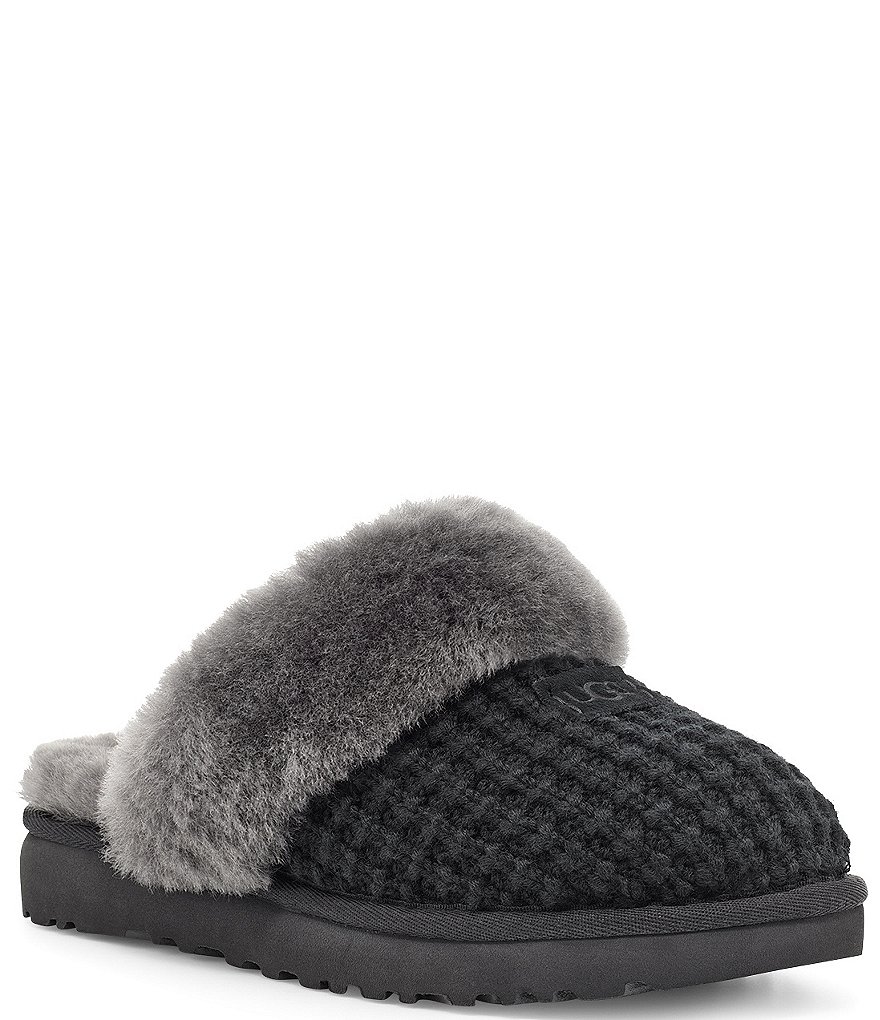 grey knit ugg slippers