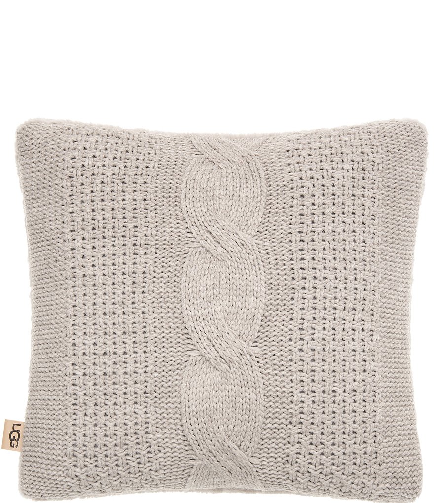 Ugg Erie Cable Knit And Faux Fur Pillow Dillards