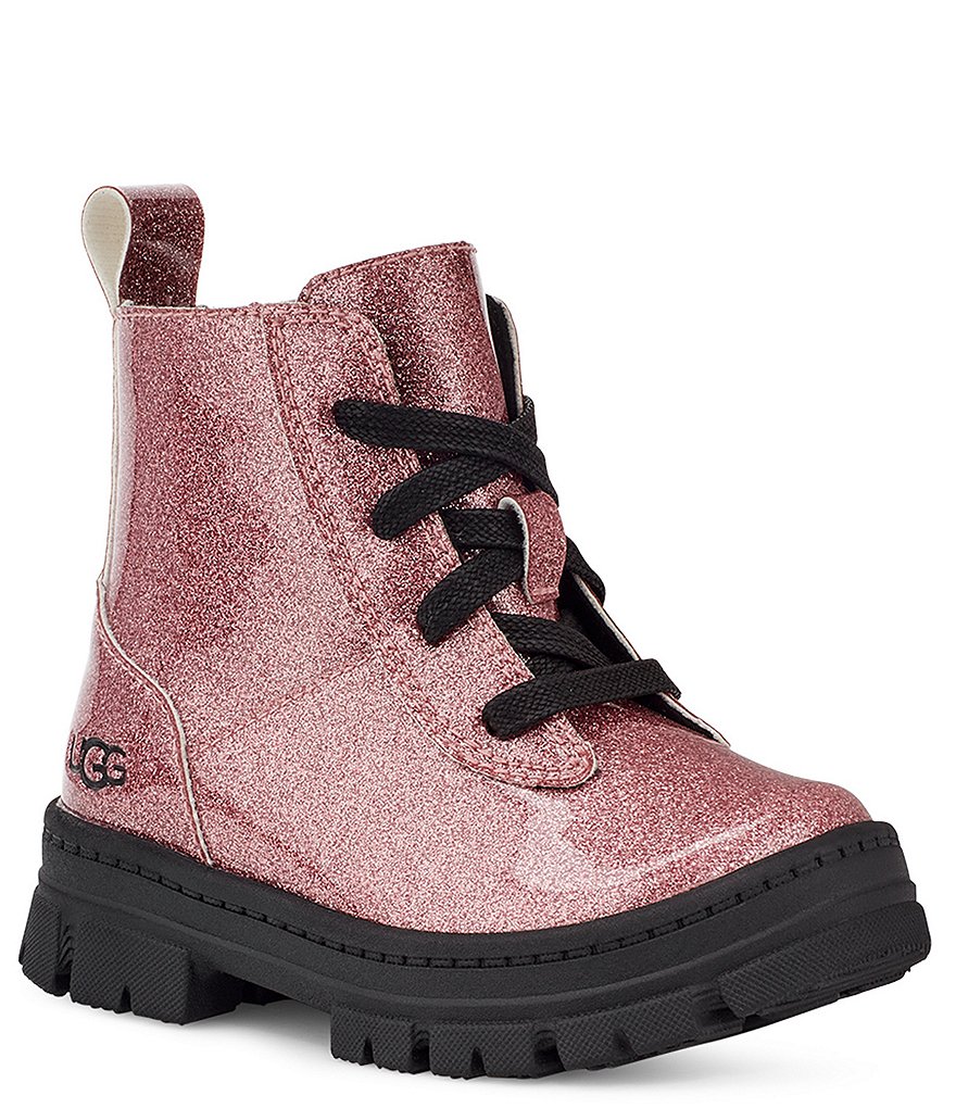 UGG Girls' Ashton Lace Up Glitter Boots (Toddler) | Dillard's