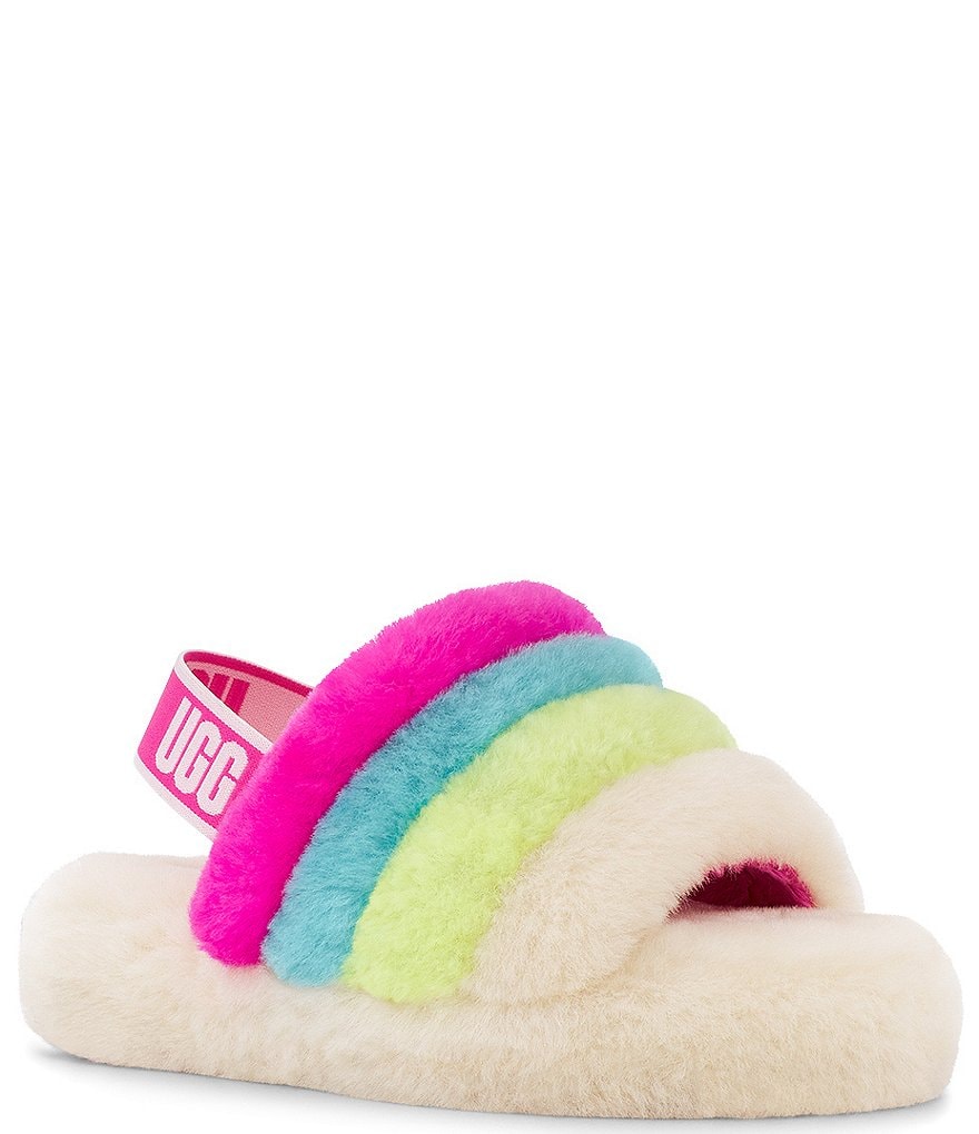 Ugg fluff yeah store logo slides women's