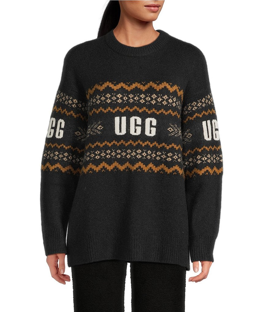 UGG Kaelan UGGisle Long Sleeve Crew Neck Fair Isle Sweater | Dillard's