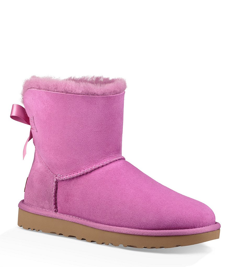 UGG® Mini Bailey Bow Il Twinface Upper Bow Back Detail Booties | Dillards