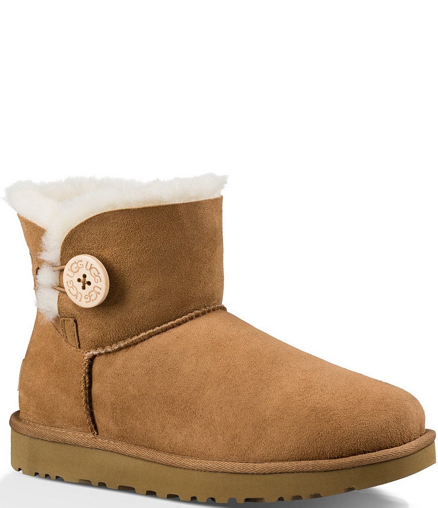 Walnut servant write a letter UGG® Mini Bailey Button II Water-Repellent Cold Weather Booties | Dillard's