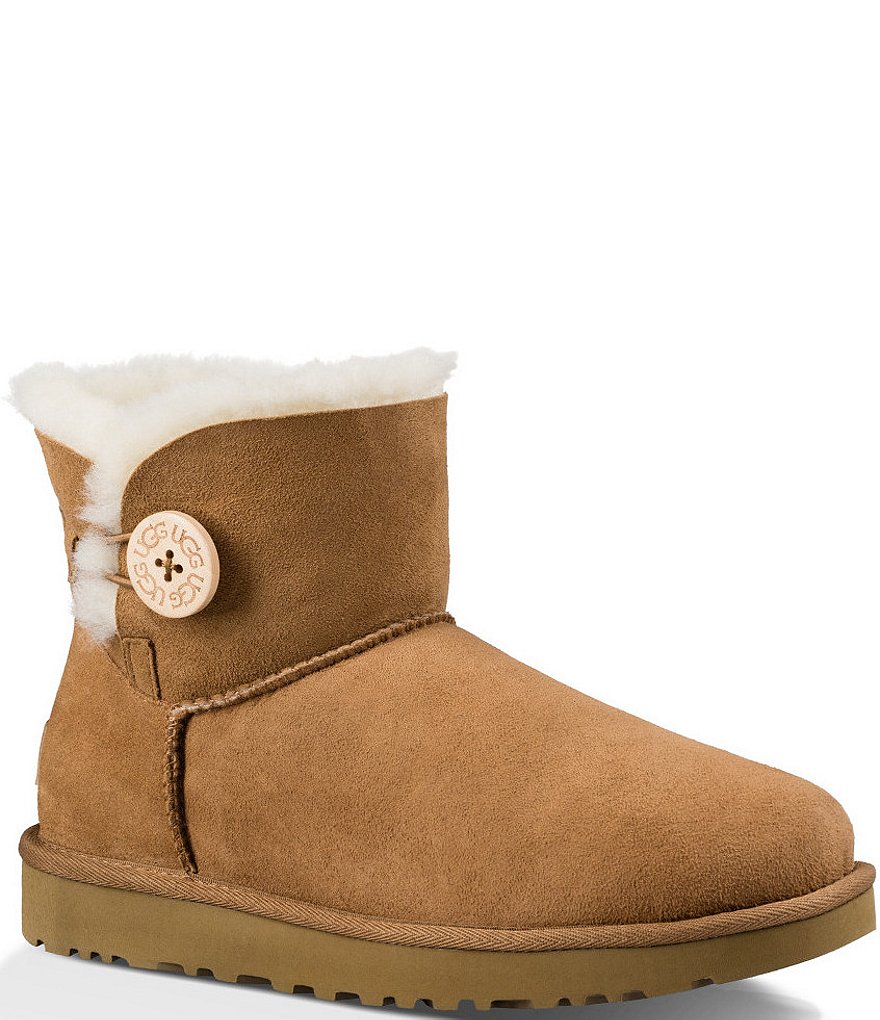 ugg mini bailey button ii chestnut boots