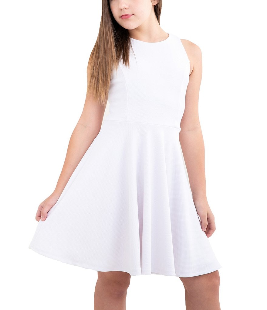 Un Deux Trois Big Girls 7-16 Pleated Fit-And-Flare Dress