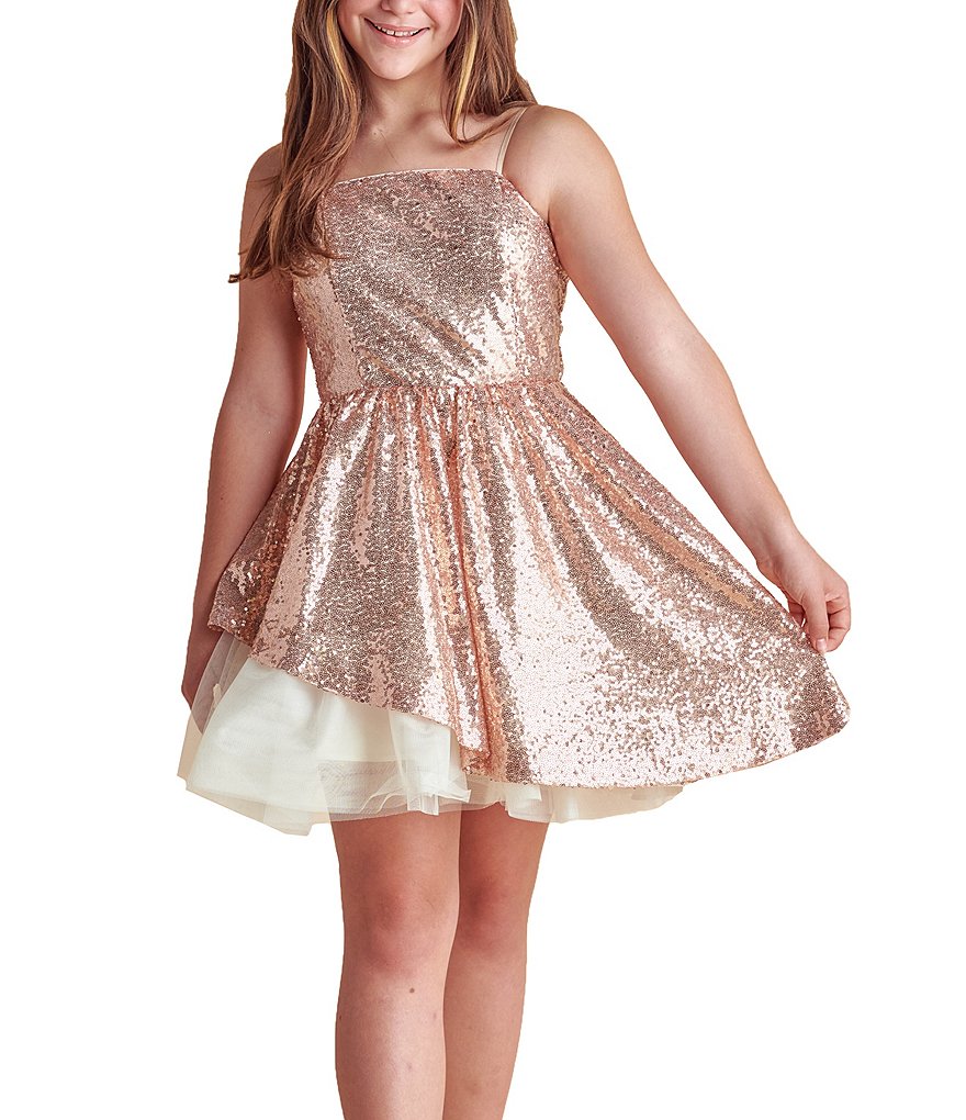 Fit and Flare Gold Glitter Party Dress – Udtfashion