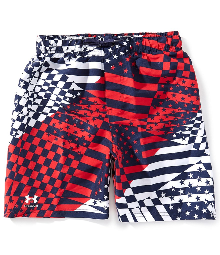 Under Armour Big Boys 8-20 Flag Impression Volley Swim