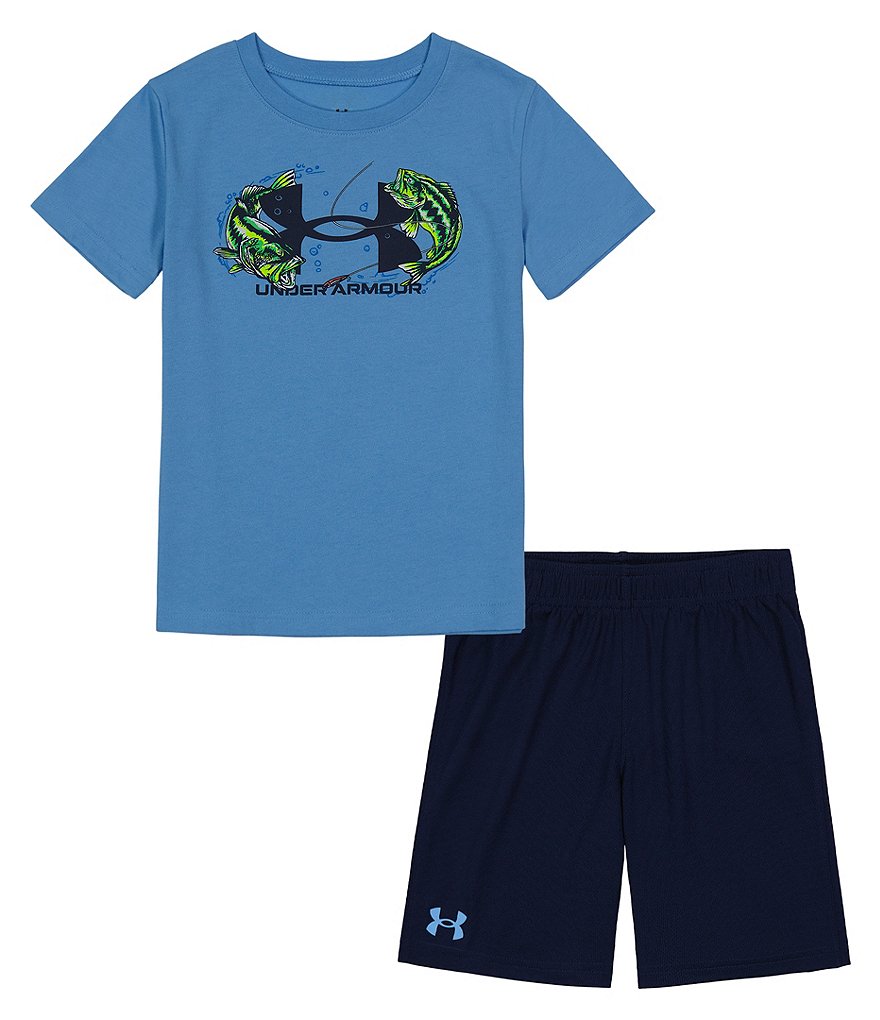 Under Armour Little Boys 2T-7 Short Sleeve Hook Logo Lures T-Shirt